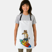 Meerkat als Surfer mit Surfboard Schürze (Insitu)