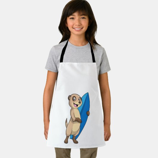 Meerkat als Surfer mit Surfboard Schürze (Insitu)