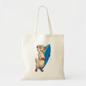 Meerkat als Surfer mit Surfboard Tragetasche (Vorne)