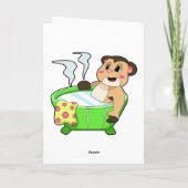 Meerkat am Baden in der Badewanne Karte (Rückseite)