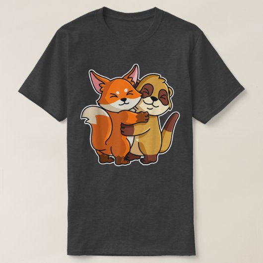 Meerkat and Fo Niedlicher Tiere for Women Animal H T-Shirt (Design vorne)