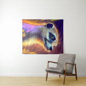 Meerkat Animal Portrait Painting Wildlife Wandteppich (Beispiel (Horizontal))