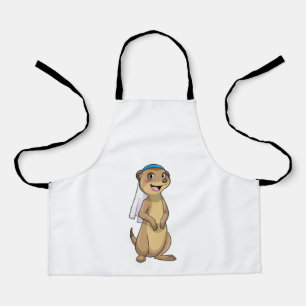 Meerkat as Bride with Veil Schürze