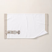Meerkat auf Beige & Weiß Badhandtuch Set (Handtuch)