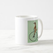 Meerkat auf Black Penny Farthing 2 Kaffeetasse (VorderseiteRechts)
