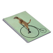 Meerkat auf Black Penny Farthing 2 Notizblock (Rechte Seite)