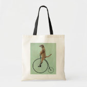 Meerkat auf Black Penny Farthing 2 Tragetasche (Vorne)