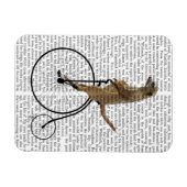 Meerkat auf Black Penny Farthing Magnet (Horizontal)