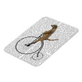 Meerkat auf Black Penny Farthing Magnet (Linke Seite)