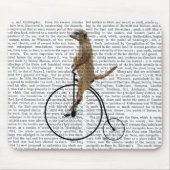 Meerkat auf Black Penny Farthing Mousepad (Vorne)