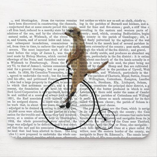 Meerkat auf Black Penny Farthing Mousepad (Vorne)