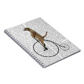 Meerkat auf Black Penny Farthing Notizblock (Rechte Seite)