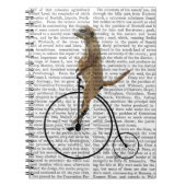 Meerkat auf Black Penny Farthing Notizblock (Vorderseite)