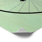 Meerkat auf Black Penny Farthing Poster (Ecke)