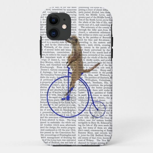 Meerkat auf blauem Penny-Farthing Case-Mate iPhone Hülle (Rückseite)