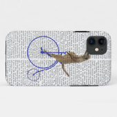 Meerkat auf blauem Penny-Farthing Case-Mate iPhone Hülle (Rückseite (Horizontal))