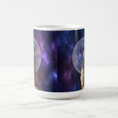 Meerkat auf Blue Moonlight Night Watch, Kaffeetasse (Mittel)