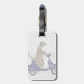 Meerkat auf Dark Blue Moped Gepäckanhänger (Rückseite vertikal)