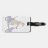 Meerkat auf Dark Blue Moped Gepäckanhänger (Rückseite horizontal)