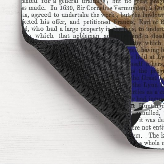 Meerkat auf Dark Blue Moped Mousepad (Ecke)