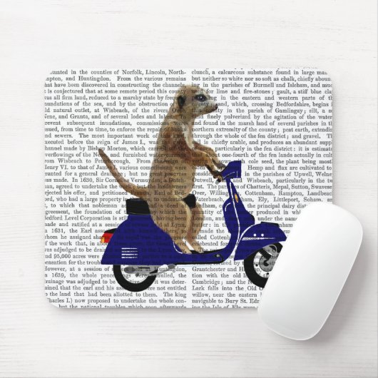 Meerkat auf Dark Blue Moped Mousepad (Mit Mouse)