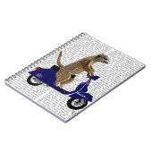 Meerkat auf Dark Blue Moped Notizblock (Linke Seite)
