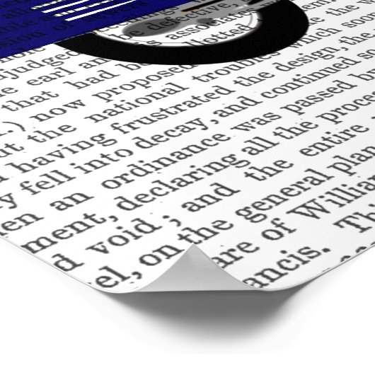 Meerkat auf Dark Blue Moped Poster (Ecke)