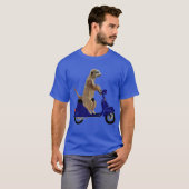 Meerkat auf Dark Blue Moped T-Shirt (Vorne ganz)