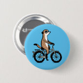 Meerkat auf dem Fahrrad Button (Vorne & Hinten)