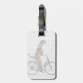 Meerkat auf dem Fahrrad Gepäckanhänger (Rückseite vertikal)