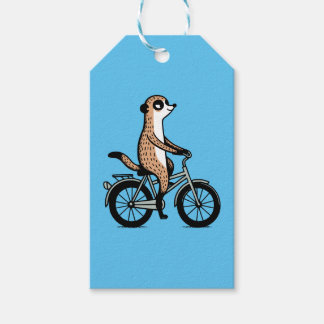 Meerkat auf dem Fahrrad Geschenkanhänger
