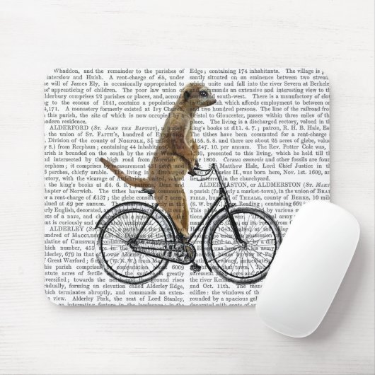 Meerkat auf dem Fahrrad Mousepad (Mit Mouse)