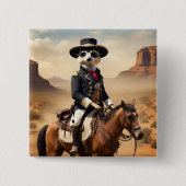 Meerkat auf einem Pferd: Könnte der einsame Fremde Button (Vorderseite)