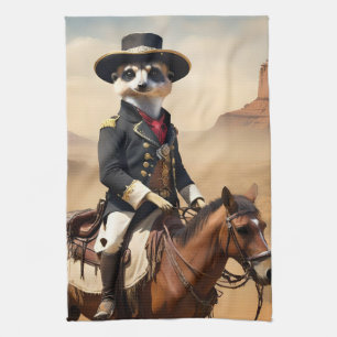 Meerkat auf einem Pferd: Könnte der einsame Fremde Geschirrtuch