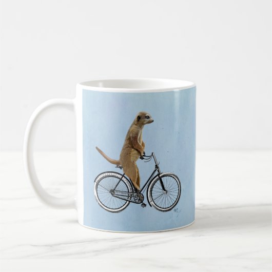 Meerkat auf Fahrrad 2 Kaffeetasse (Links)