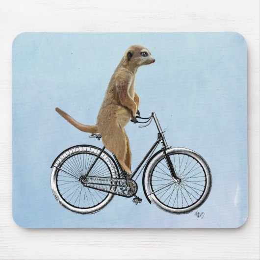 Meerkat auf Fahrrad 2 Mousepad (Vorne)