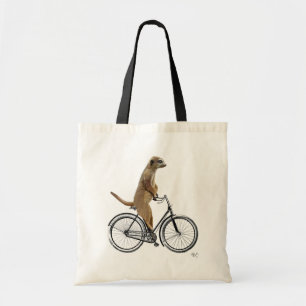 Meerkat auf Fahrrad Tragetasche