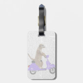 Meerkat auf Lilac Moped Gepäckanhänger (Rückseite vertikal)