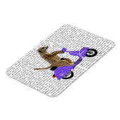 Meerkat auf Lilac Moped Magnet (Linke Seite)