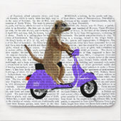 Meerkat auf Lilac Moped Mousepad (Vorne)