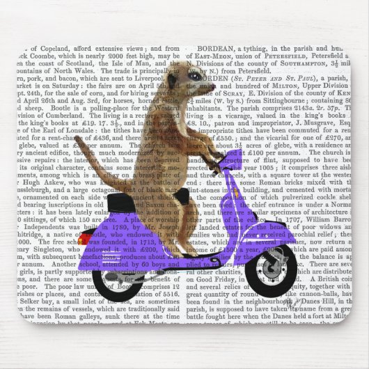 Meerkat auf Lilac Moped Mousepad (Vorne)