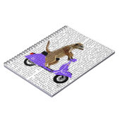 Meerkat auf Lilac Moped Notizblock (Linke Seite)