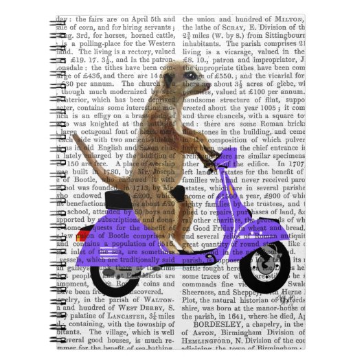 Meerkat auf Lilac Moped Notizblock (Vorderseite)
