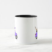 Meerkat auf Lilac Moped Tasse (Zentrum)