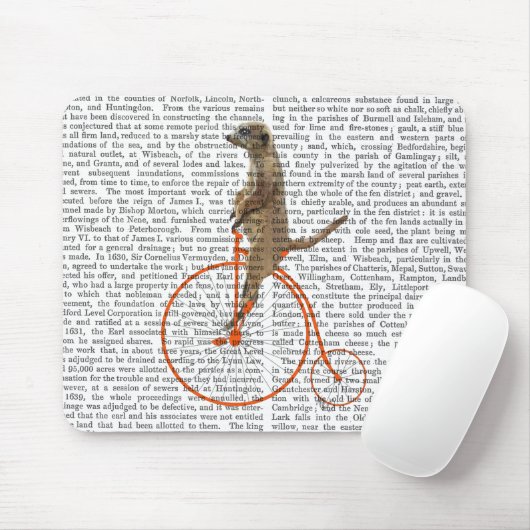 Meerkat auf Orange Penny Farthing Mousepad (Mit Mouse)