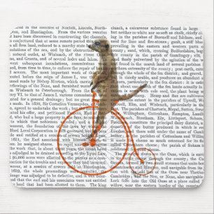 Meerkat auf Orange Penny Farthing Mousepad