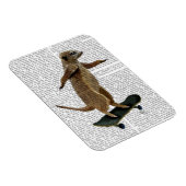Meerkat auf Skateboard 2 Magnet (Rechte Seite)