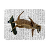 Meerkat auf Skateboard 2 Magnet (Horizontal)