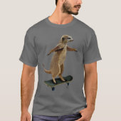 Meerkat auf Skateboard 2 T-Shirt (Vorderseite)