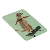 Meerkat auf Skateboard 3 Magnet (Rechte Seite)